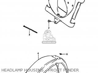HEADLAMP HOUSING - FRONT FENDER - PE400 1981 (X) USA (E03)