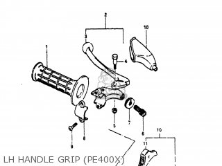 LH HANDLE GRIP (PE400X) - PE400 1981 (X) USA (E03)