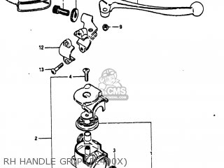 RH HANDLE GRIP (PE400X) - PE400 1981 (X) USA (E03)