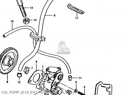 OIL PUMP (E16,E43,MODEL R E15,P15) - PV50 1981 (X) (E01)