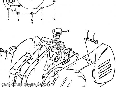 CRANKCASE COVER (MODEL X) - PV50 1981 (X) (E01)