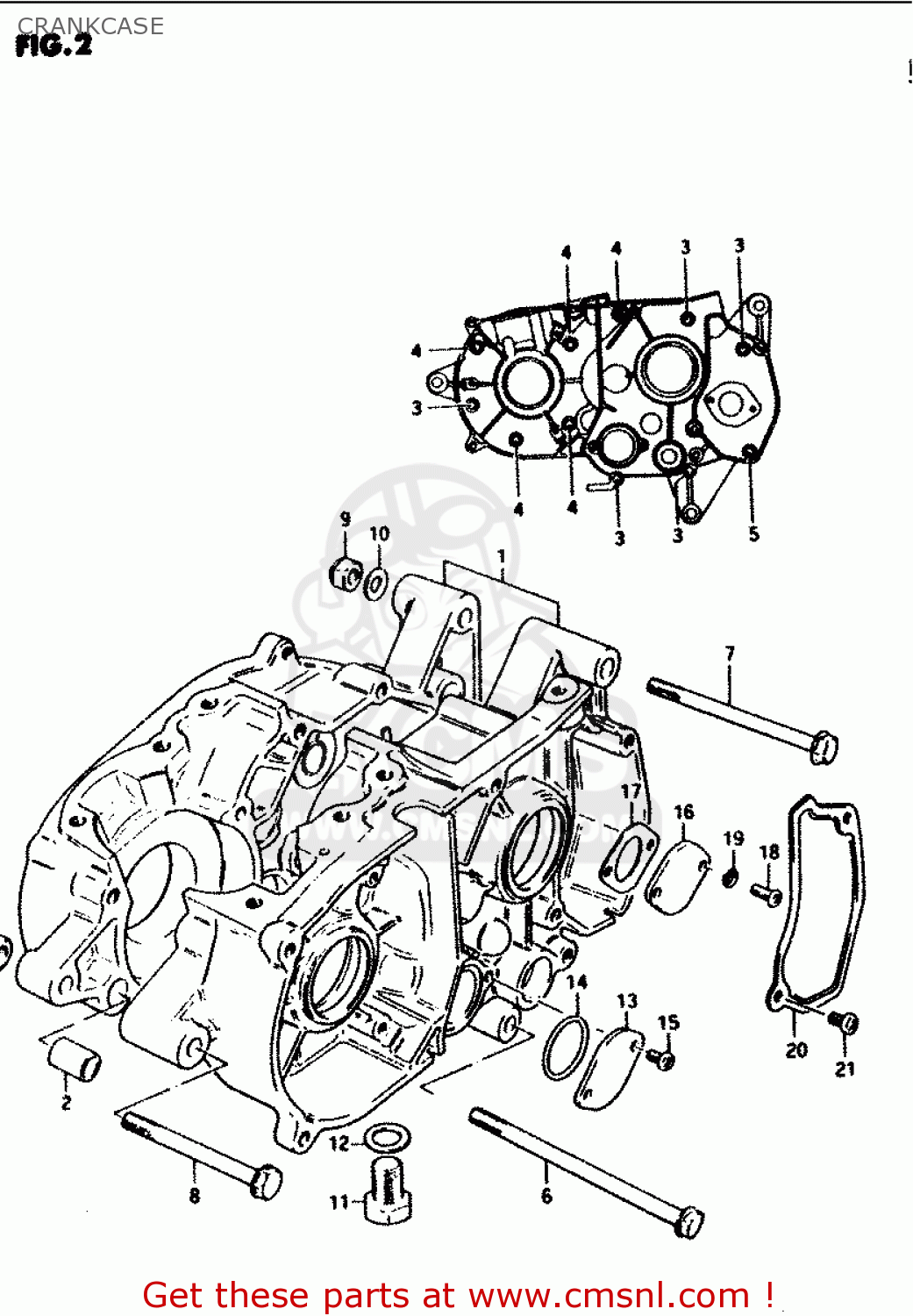 CRANKCASE PV50 1983 (D) (E01)