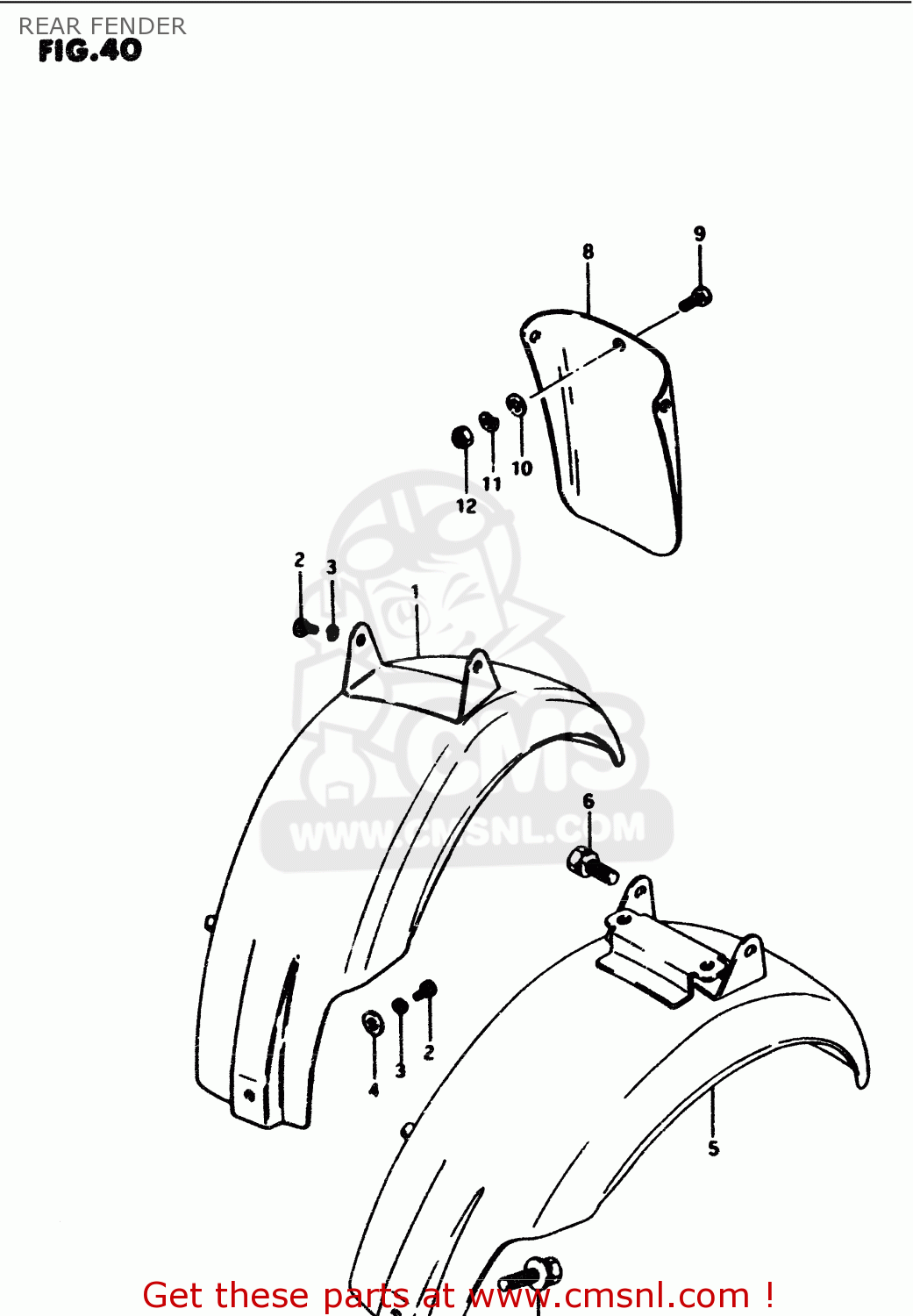 REAR FENDER PV50 1983 (D) (E01)