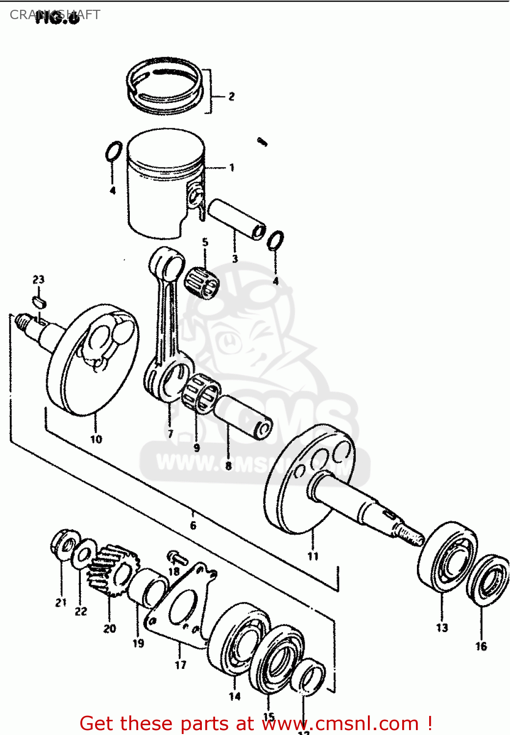 CRANKSHAFT PV50 1983 (D) (E01)