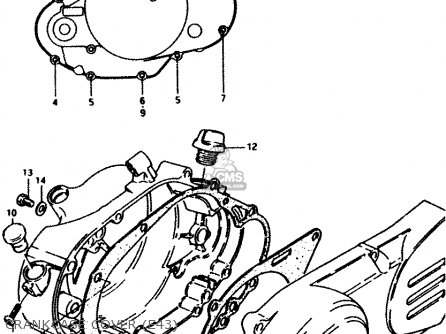 CRANKCASE COVER (E43) - PV50 1983 (D) (E01)