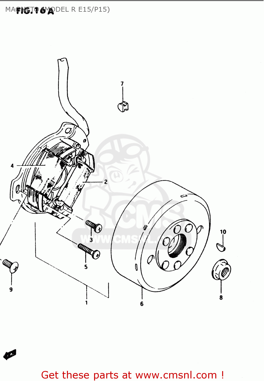 Suzuki Pv50 1987 H E01 Magneto Model R E15 P15 Buy Original Magneto Model R E15 P15