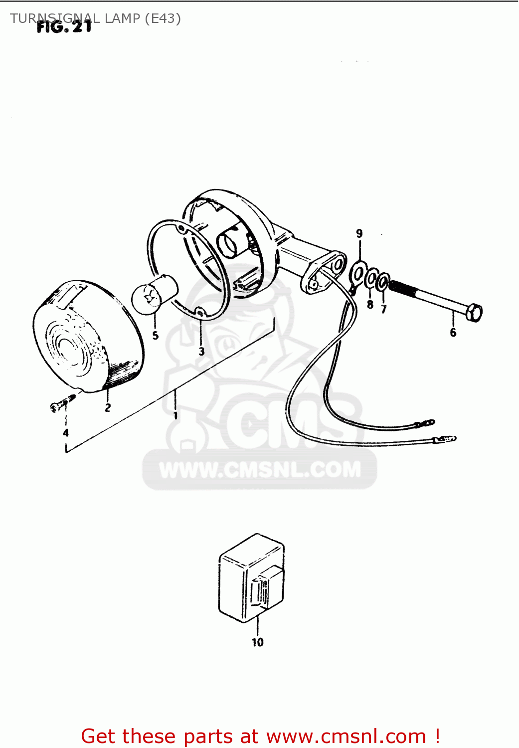 TURNSIGNAL LAMP (E43) PV50 1987 (H) (E01)