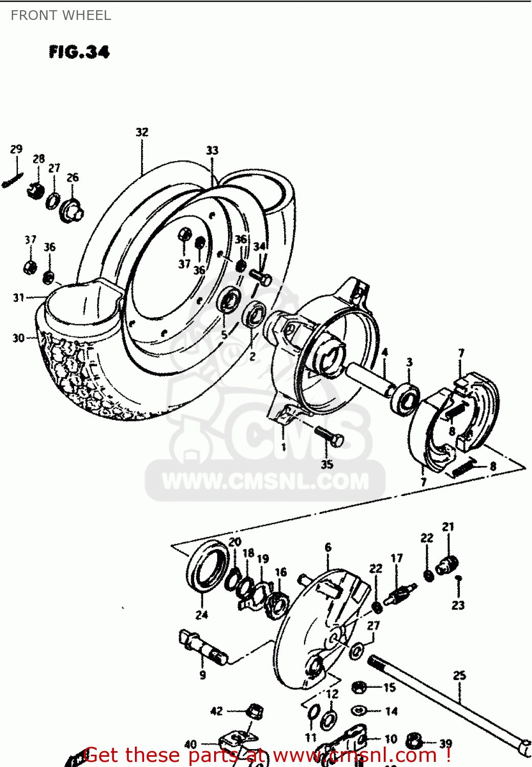 FRONT WHEEL PV50 1987 (H) (E01)