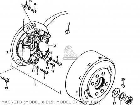 MAGNETO (MODEL X E15, MODEL D/H/L/M E43) - PV50 1987 (H) (E01)