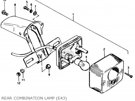 REAR COMBINATION LAMP (E43) - PV50 1987 (H) (E01)