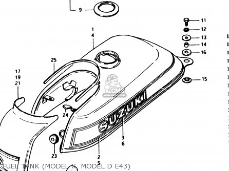 FUEL TANK (MODEL X, MODEL D E43) - PV50 1987 (H) (E01)