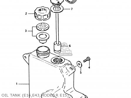 OIL TANK (E16,E43,MODEL R E15) - PV50 1987 (H) (E01)