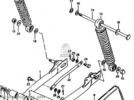 REAR SWINGING ARM - PV50 1987 (H) (E01)