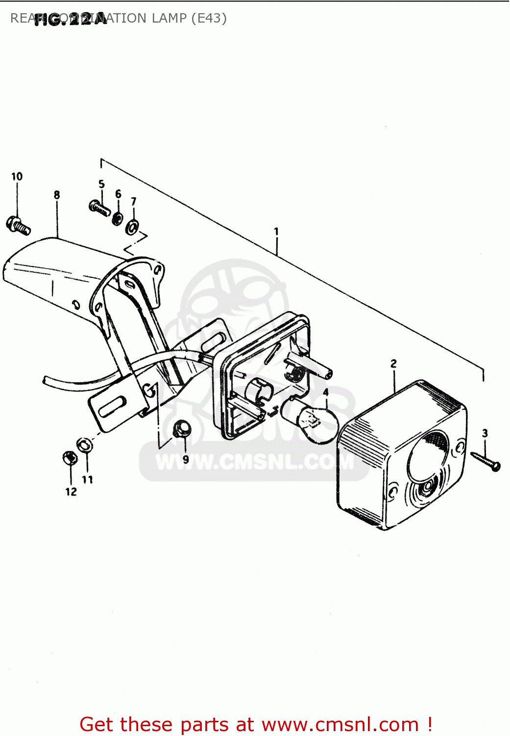 REAR COMBINATION LAMP (E43) PV50 1990 (L) (E01)