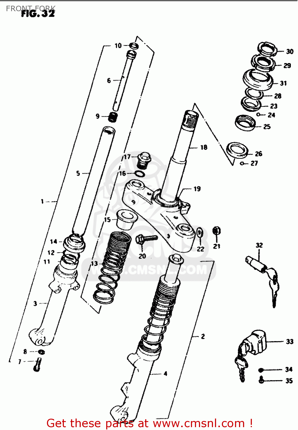 FRONT FORK PV50 1990 (L) (E01)