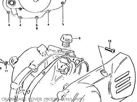 CRANKCASE COVER (MODEL D/H/L/M/R) - PV50 1990 (L) (E01)