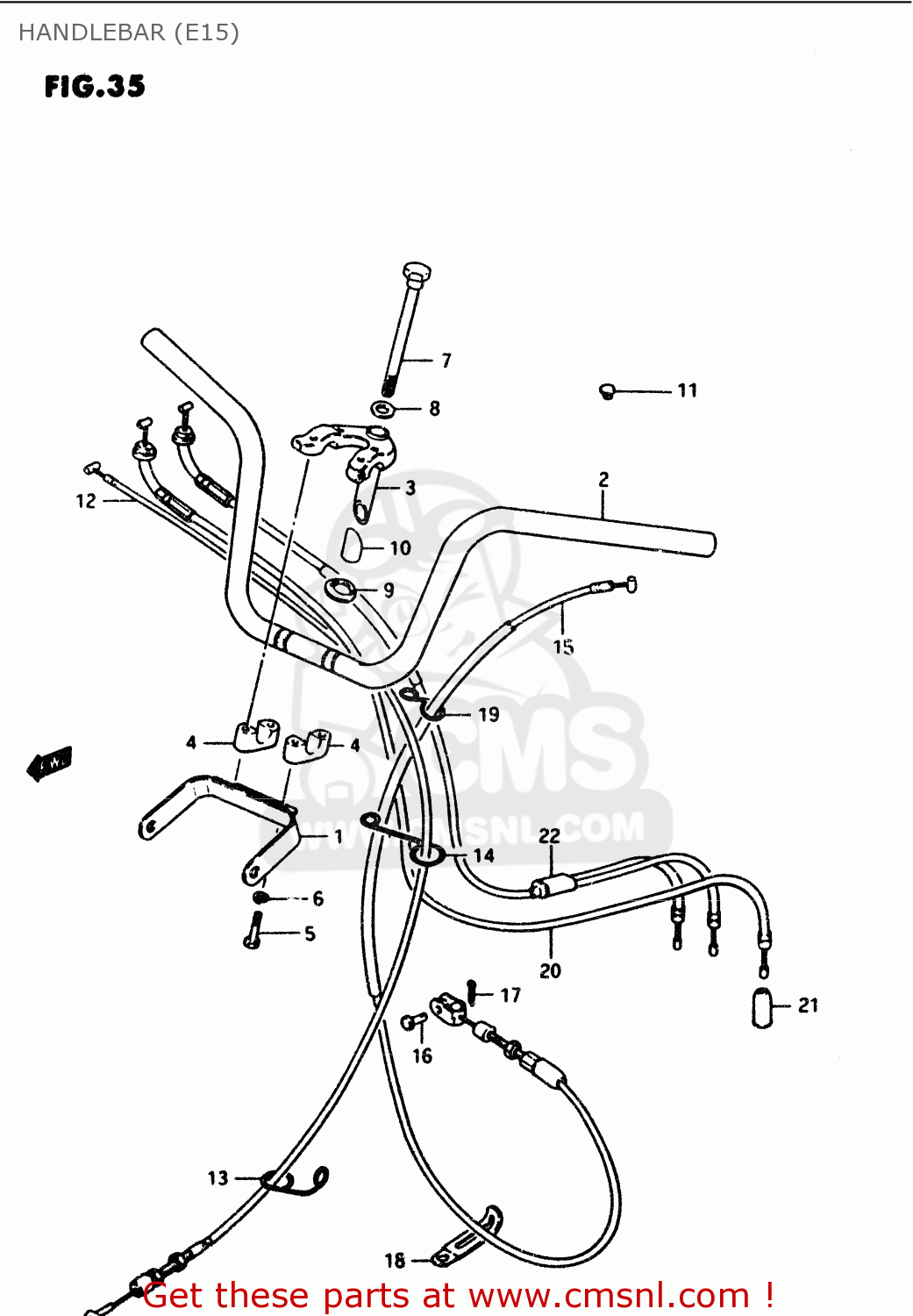 HANDLEBAR (E15) PV50 1994 (R) (E01)