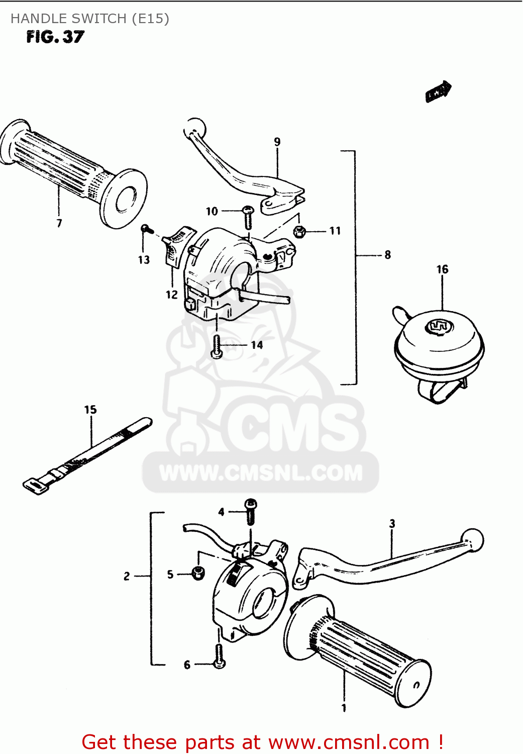 HANDLE SWITCH (E15) PV50 1994 (R) (E01)