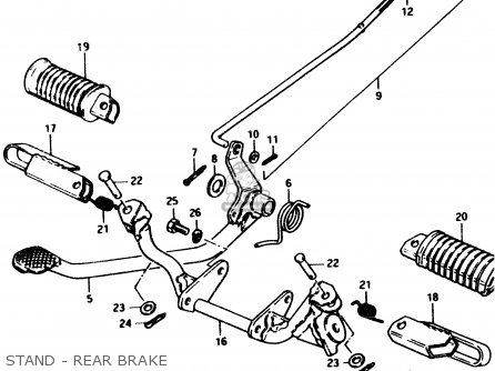 STAND - REAR BRAKE - PV50 1994 (R) (E01)