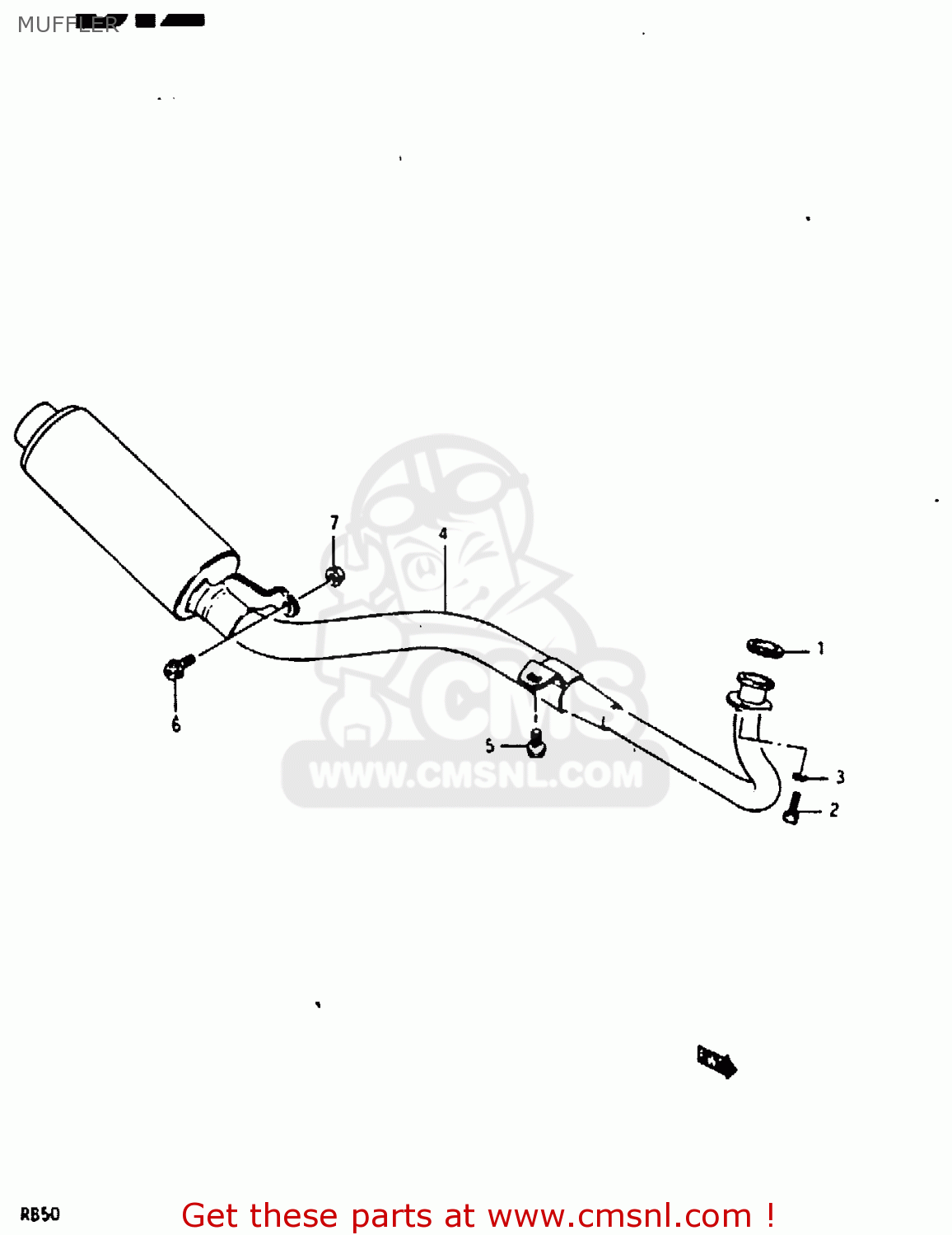 MUFFLER RB50 1987 (H) (E01)