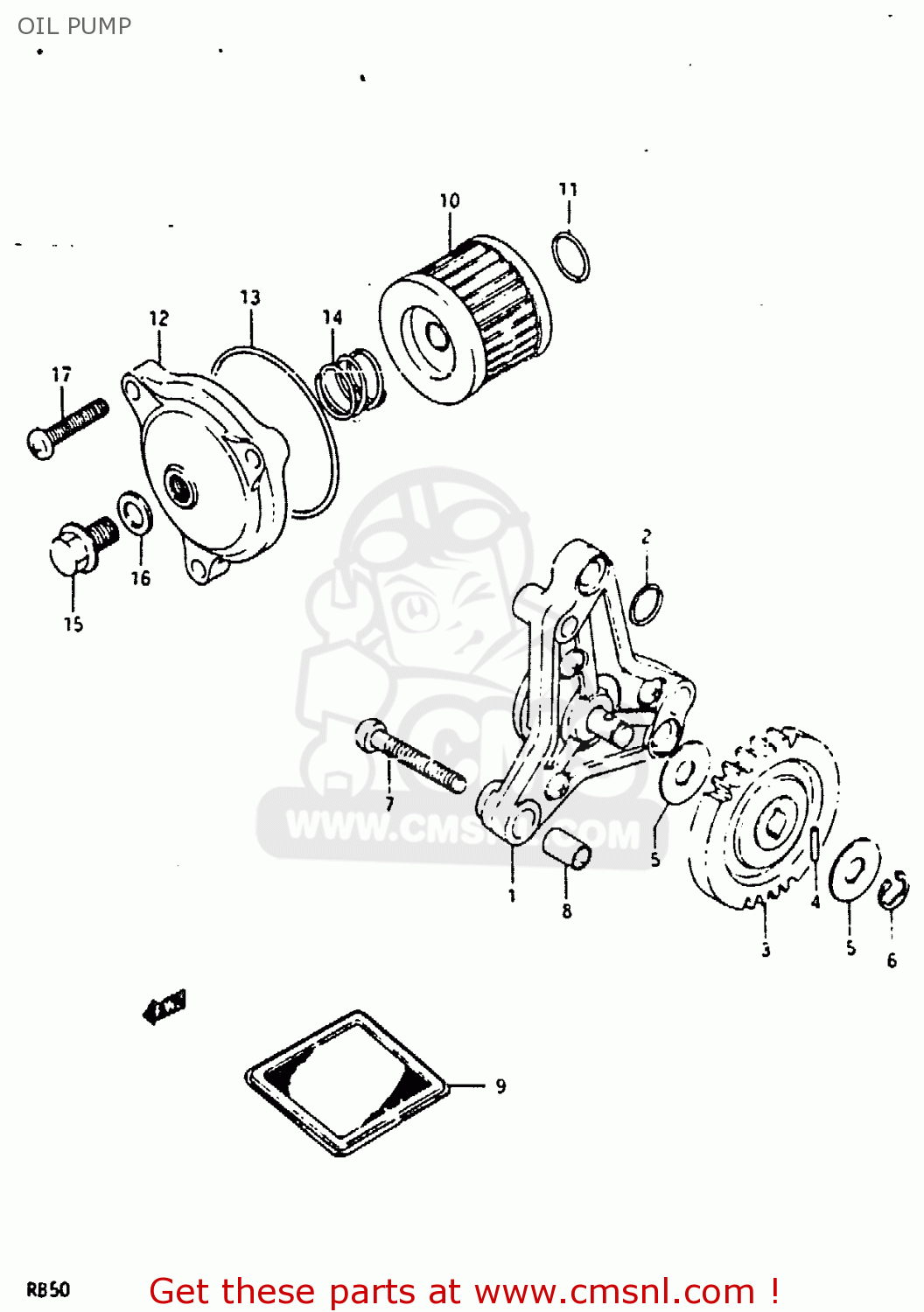 OIL PUMP RB50 1987 (H) (E01)