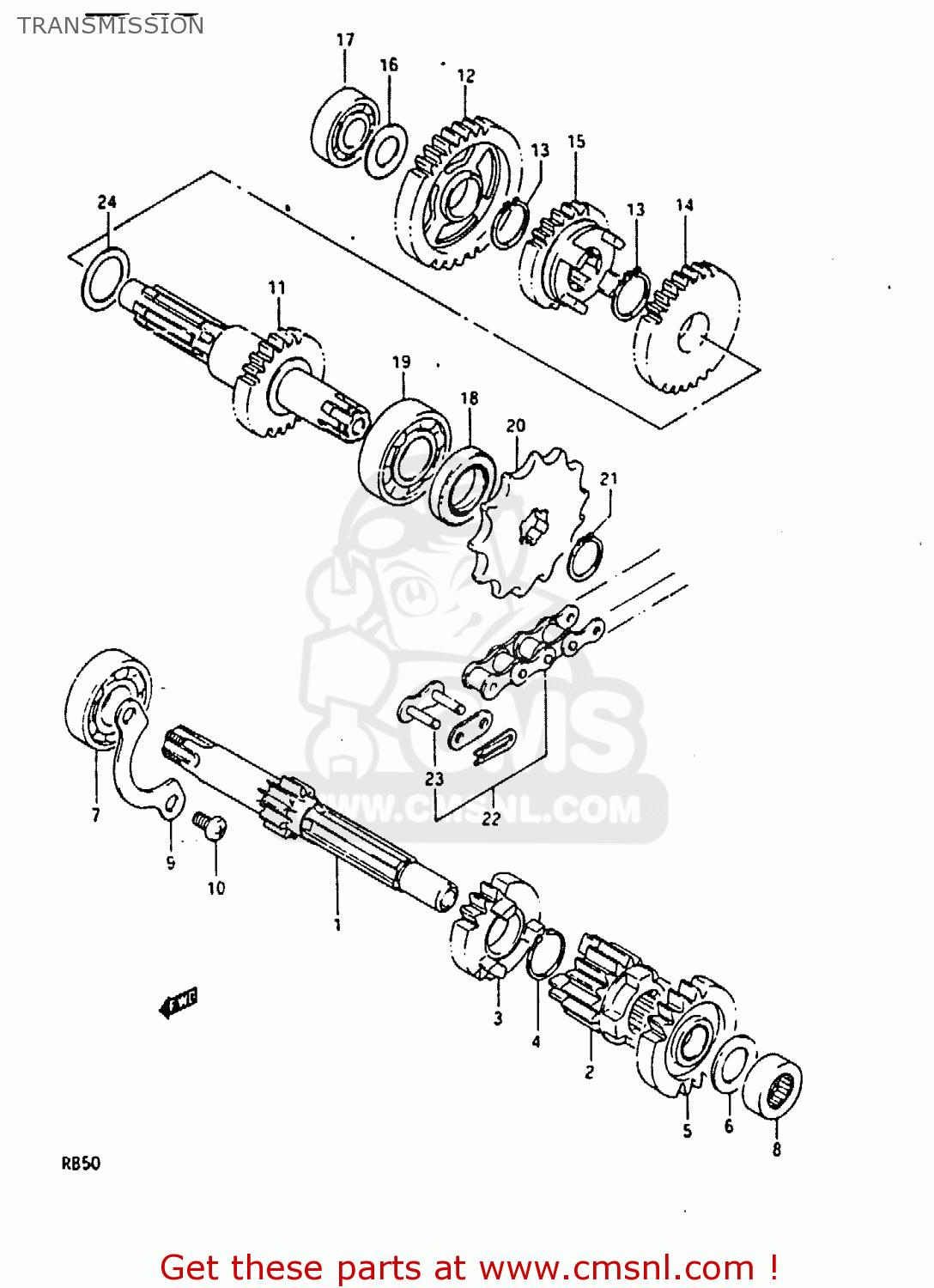 TRANSMISSION RB50 1987 (H) (E01)