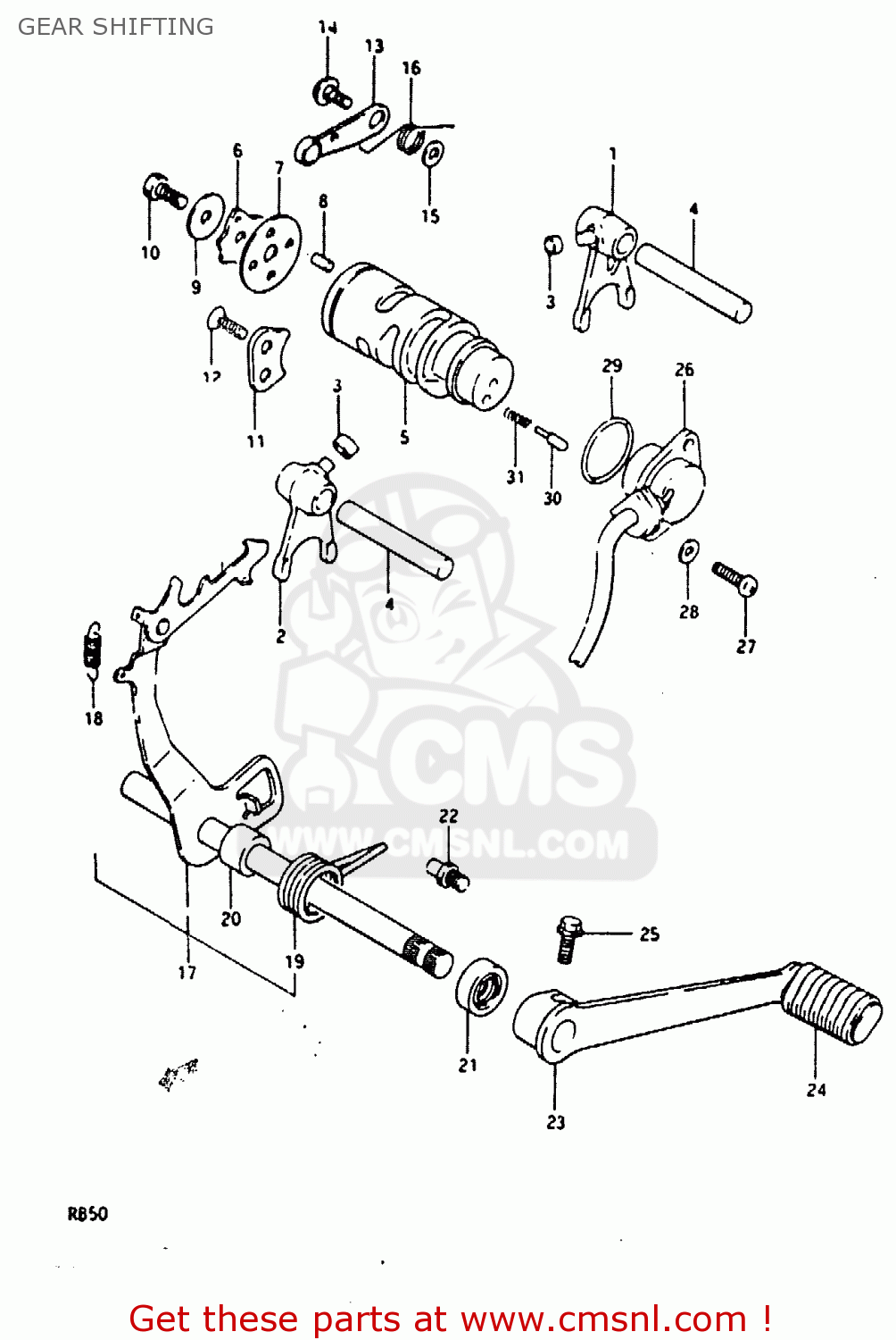 GEAR SHIFTING RB50 1987 (H) (E01)