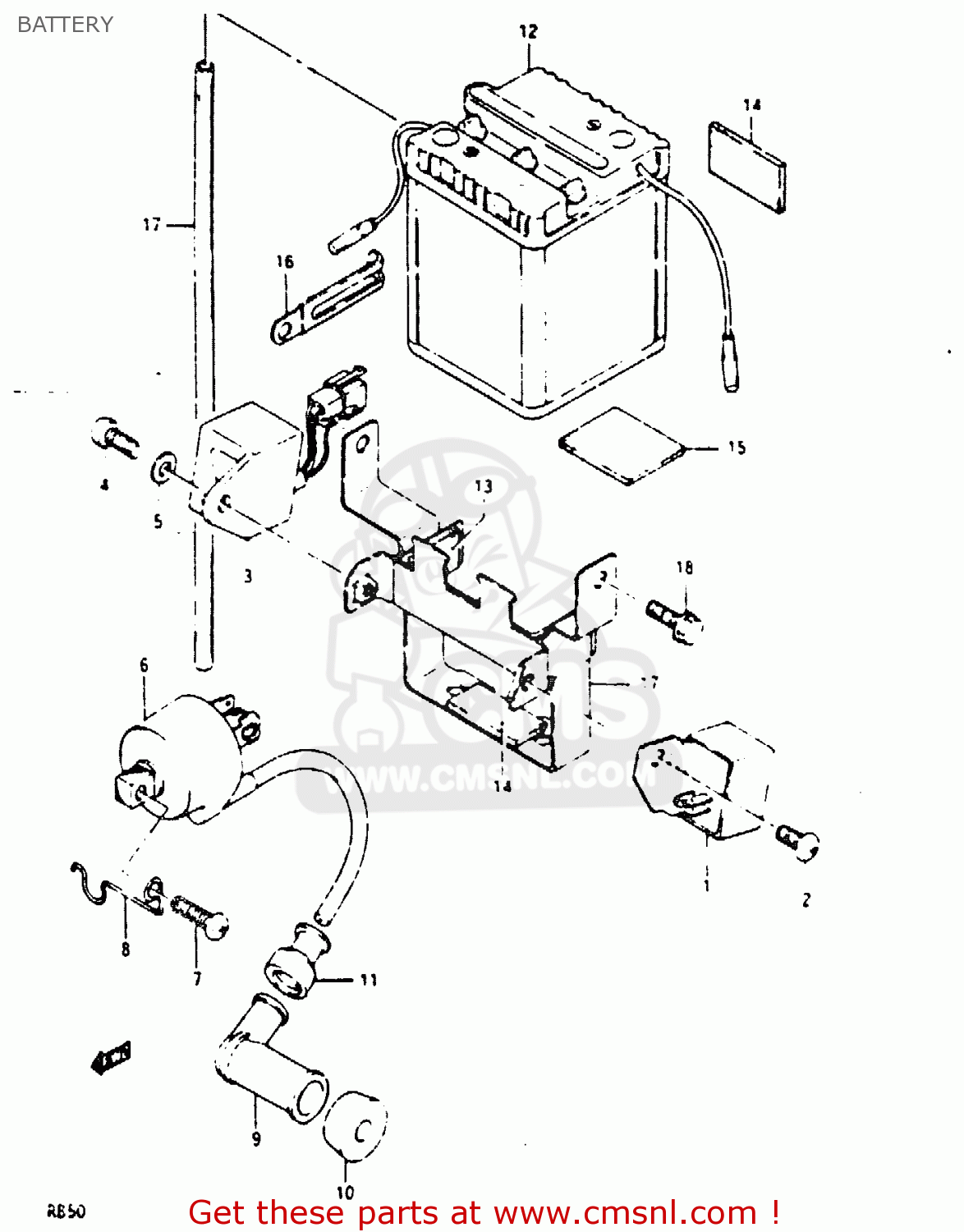 BATTERY RB50 1987 (H) (E01)