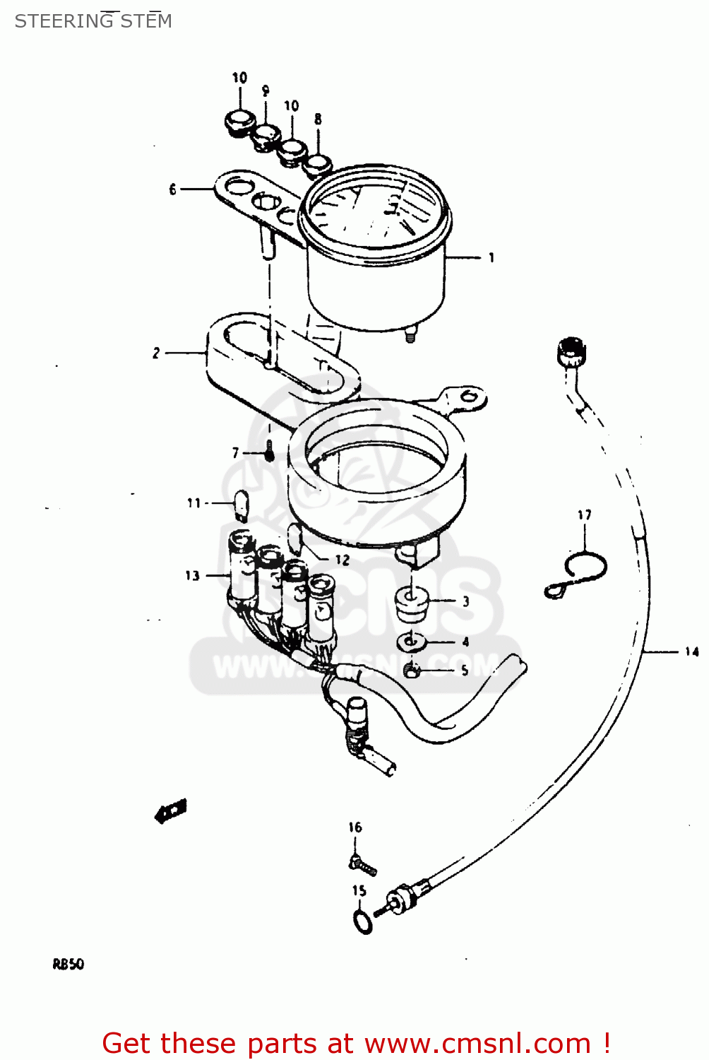 STEERING STEM RB50 1987 (H) (E01)