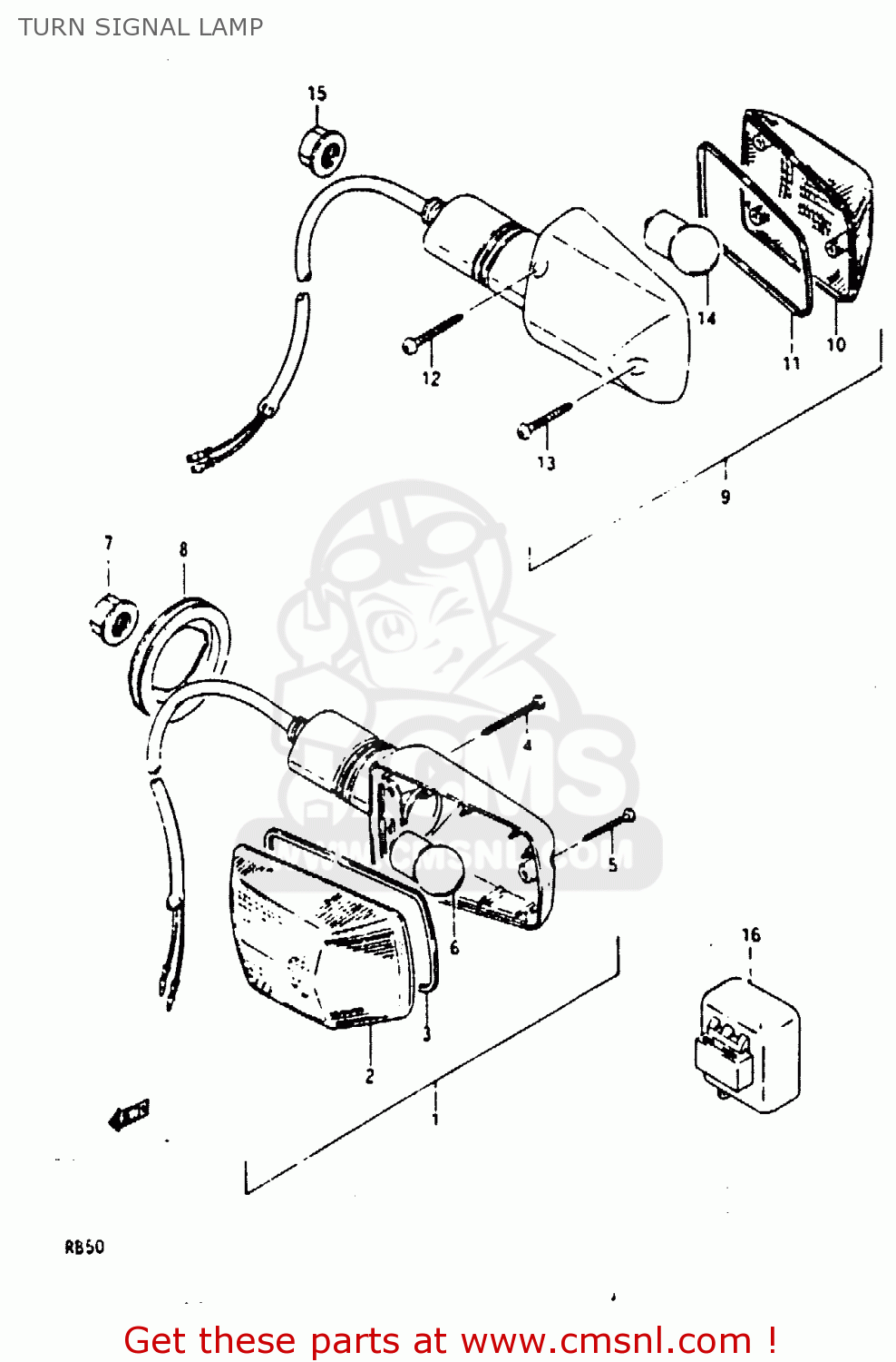 TURN SIGNAL LAMP RB50 1987 (H) (E01)