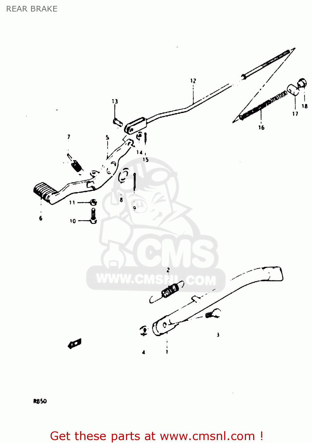 REAR BRAKE RB50 1987 (H) (E01)