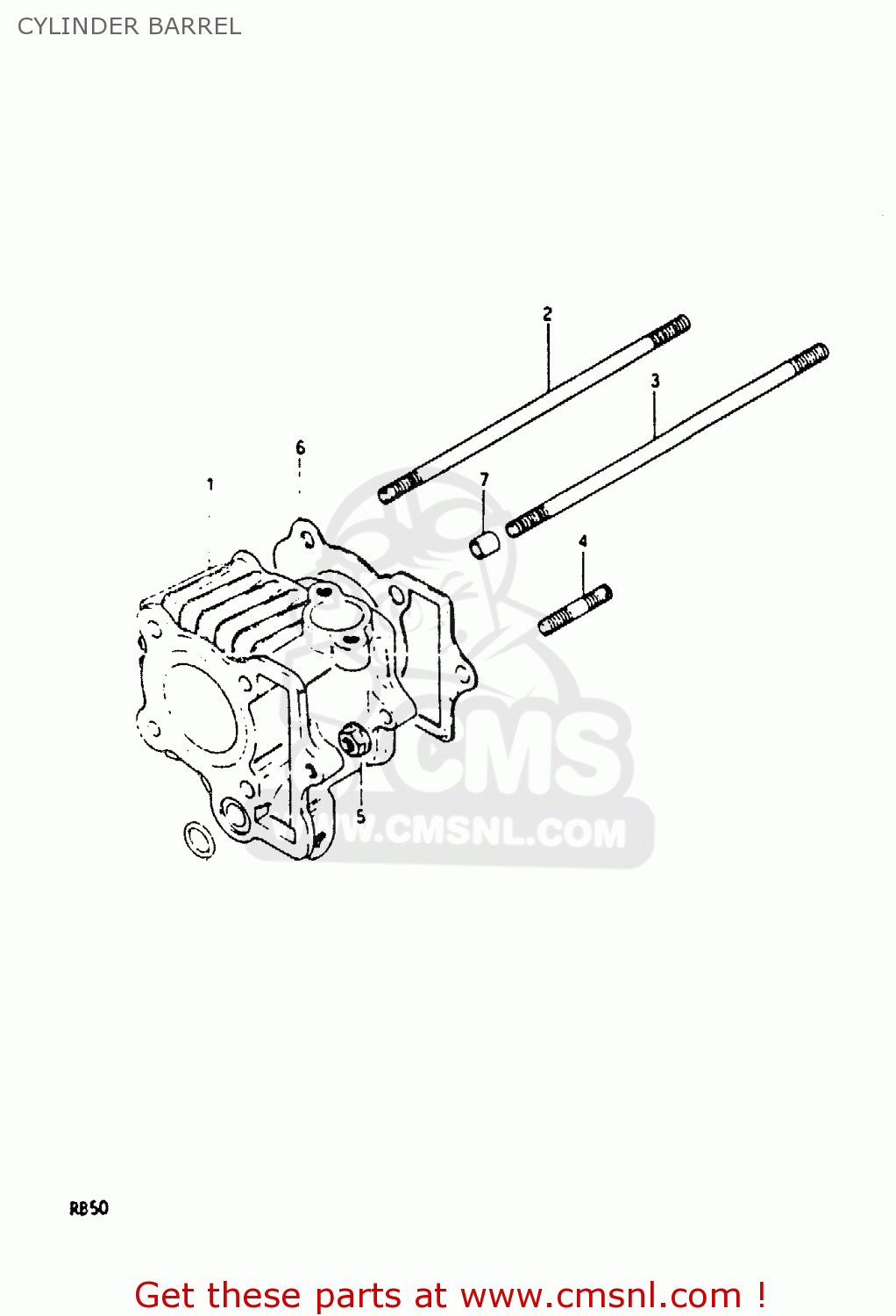 CYLINDER BARREL RB50 1987 (H) (E01)
