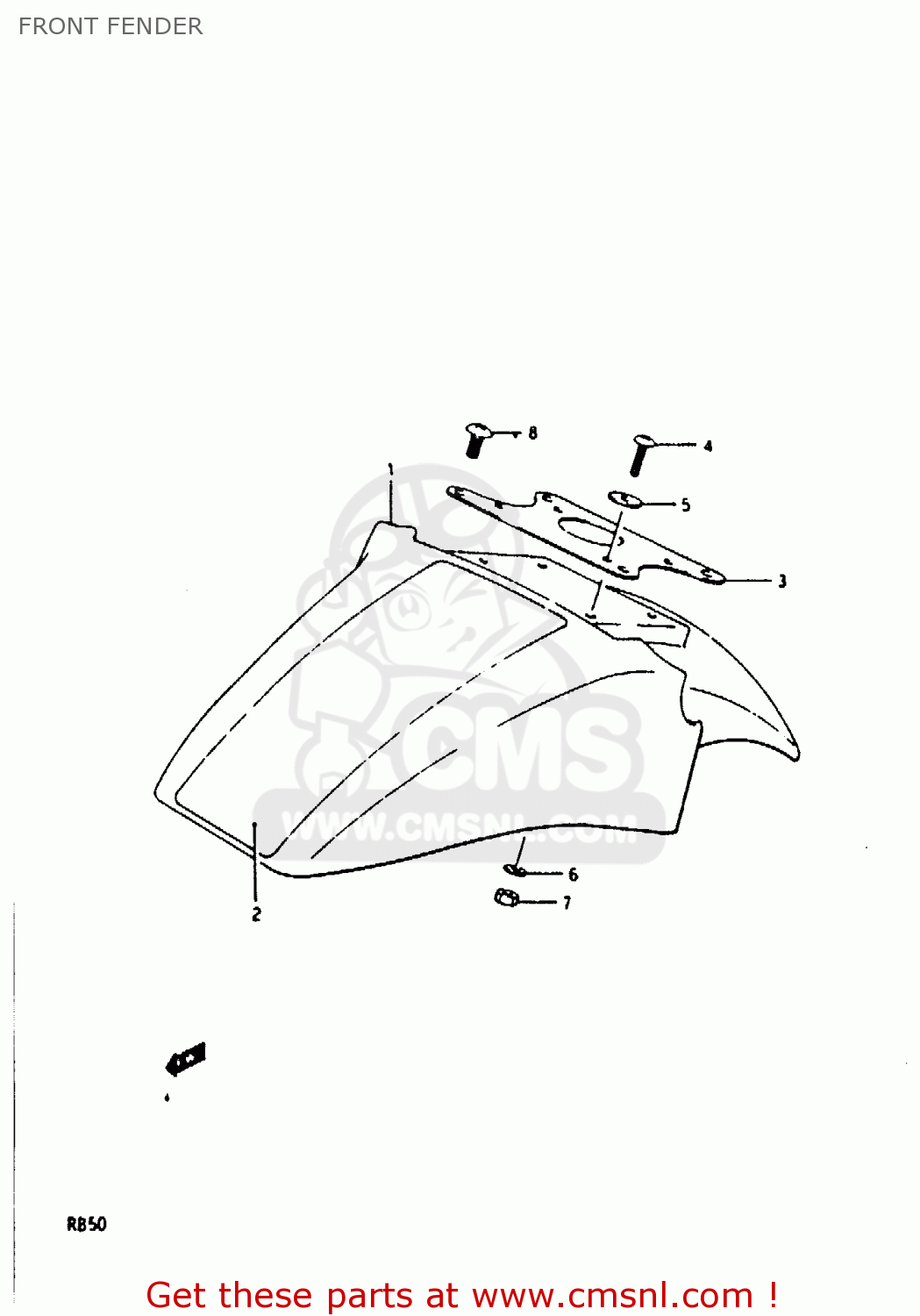 FRONT FENDER RB50 1987 (H) (E01)