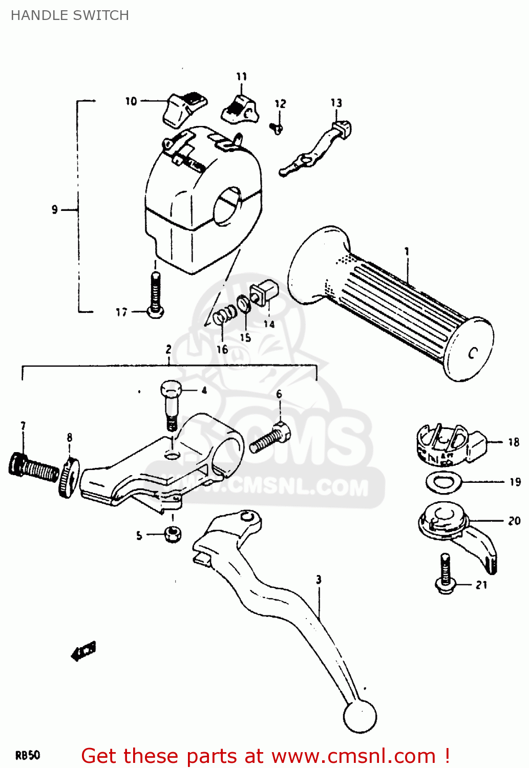 HANDLE SWITCH RB50 1987 (H) (E01)
