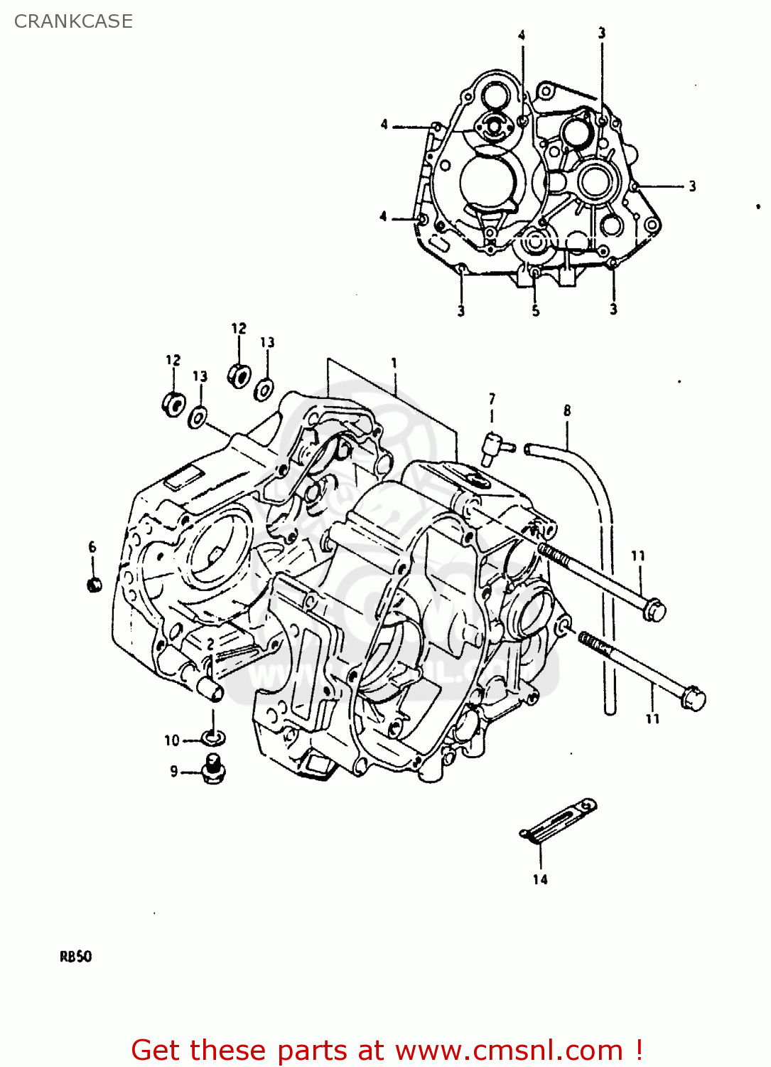 CRANKCASE RB50 1987 (H) (E01)