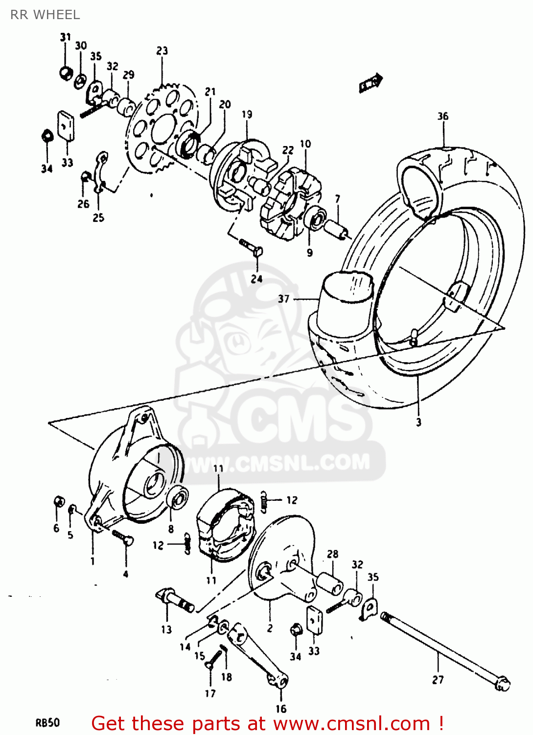 RR WHEEL RB50 1987 (H) (E01)