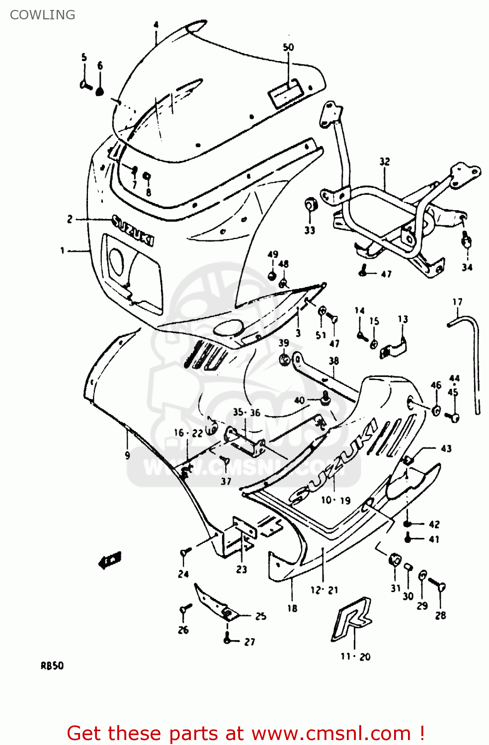 COWLING RB50 1987 (H) (E01)