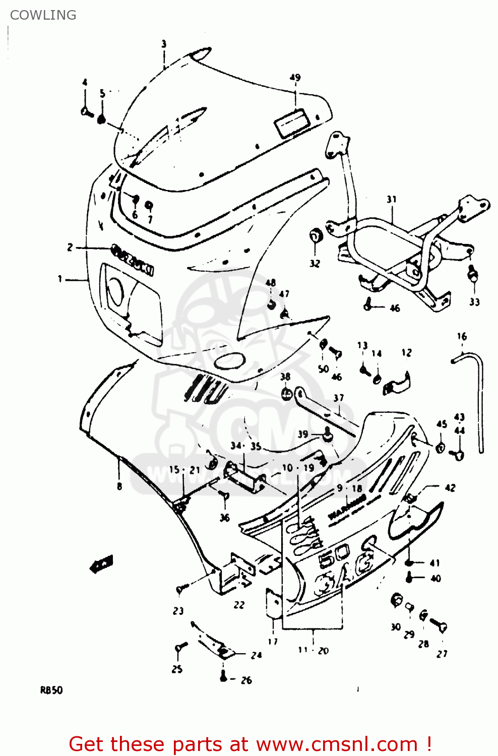 COWLING RB50 1987 (H) (E01)