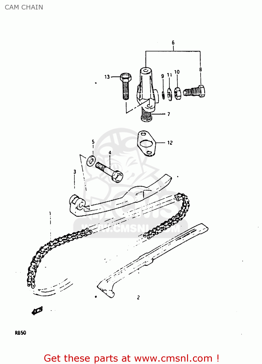 CAM CHAIN RB50 1987 (H) (E01)