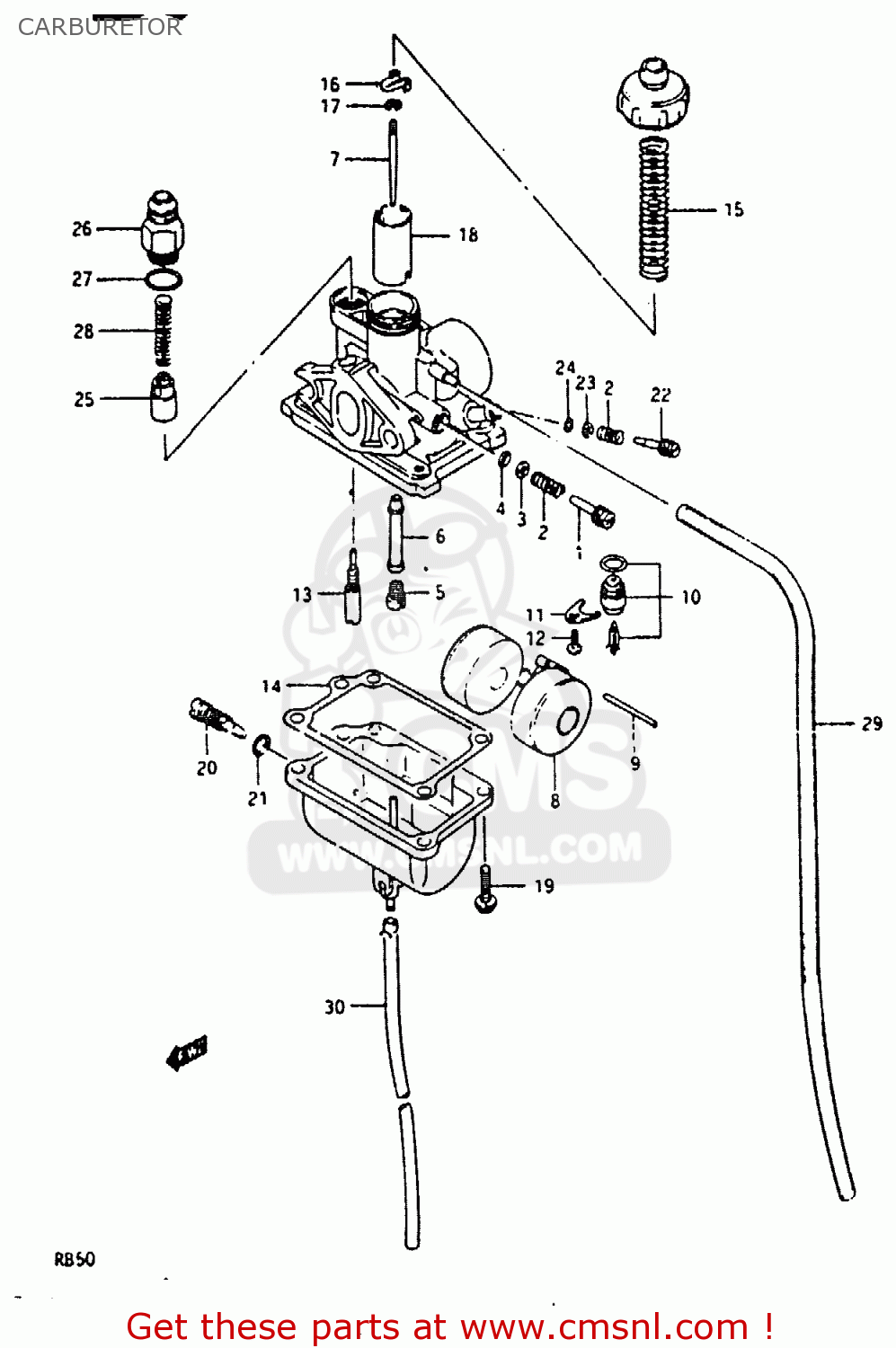 CARBURETOR RB50 1987 (H) (E01)