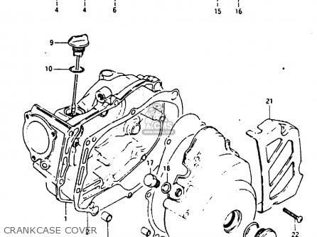 CRANKCASE COVER - RB50 1987 (H) (E01)