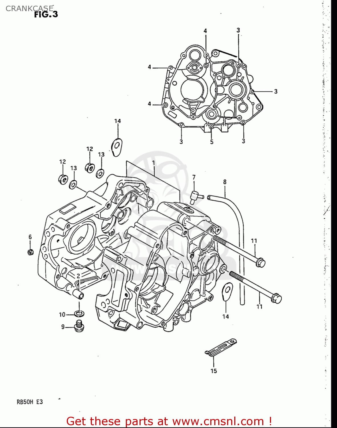 CRANKCASE RB50 1987 (H) USA (E03)