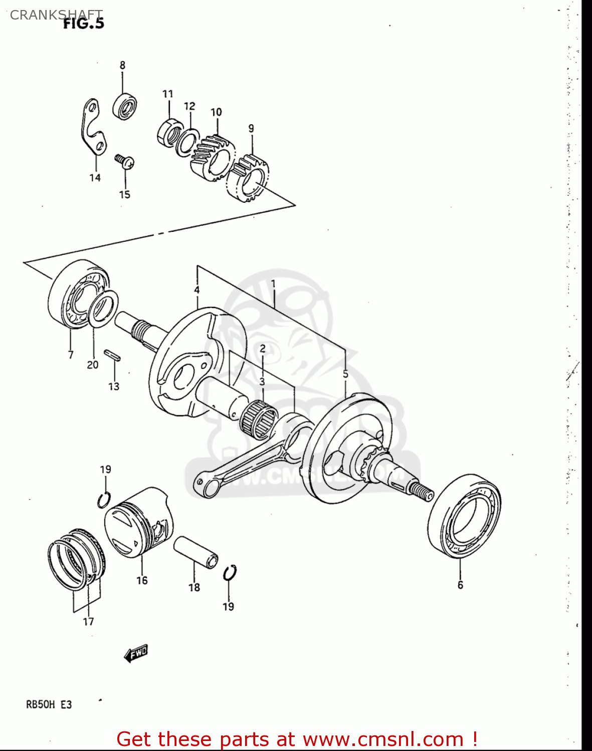 CRANKSHAFT RB50 1987 (H) USA (E03)