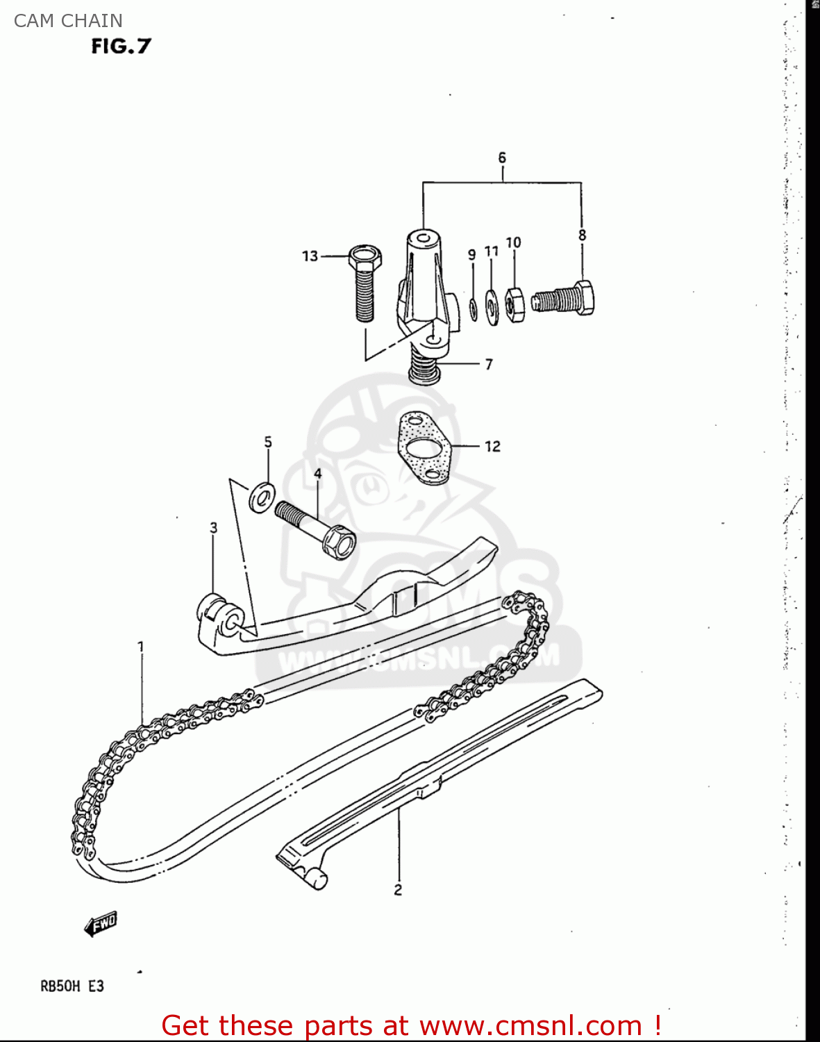 CAM CHAIN RB50 1987 (H) USA (E03)