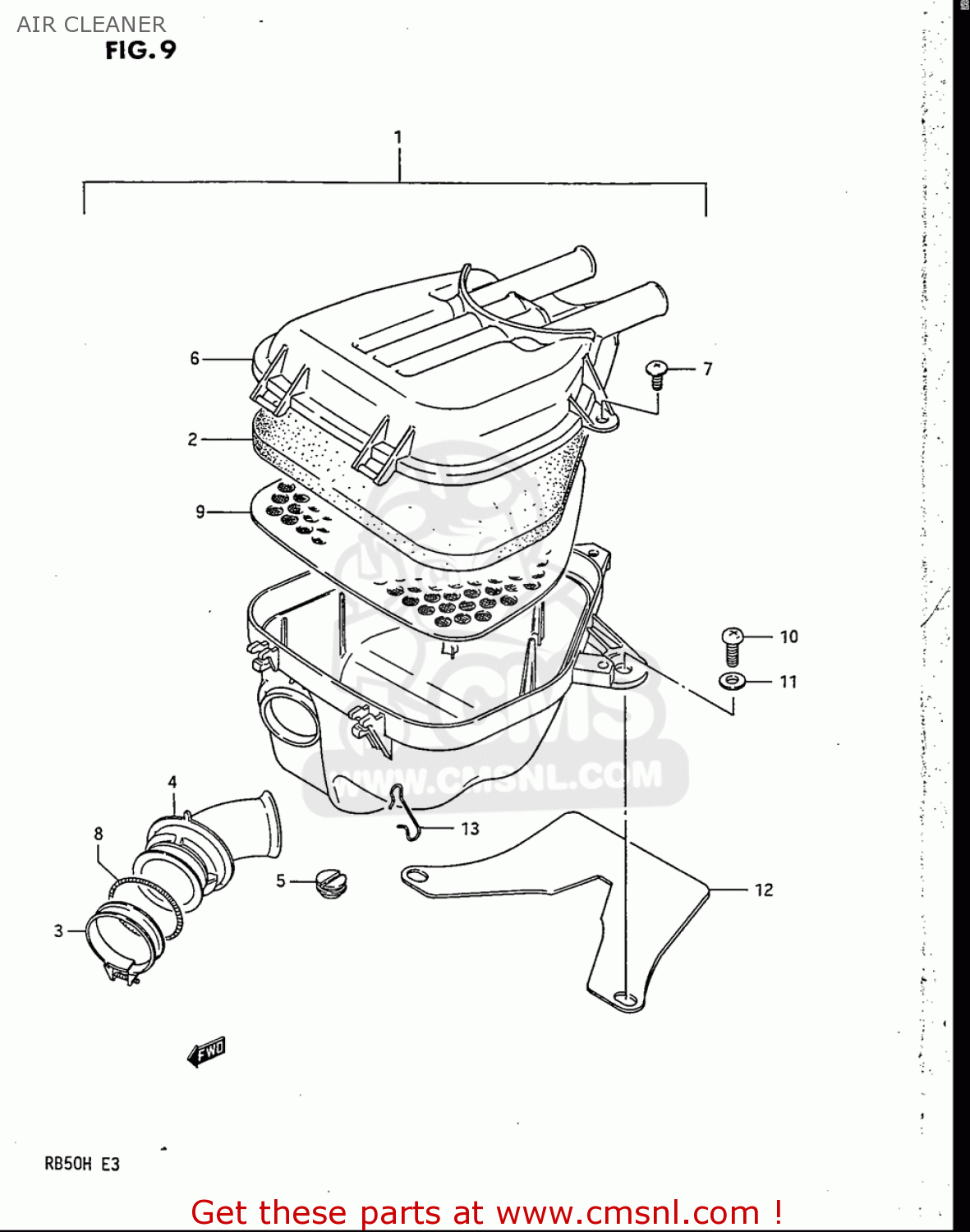 AIR CLEANER RB50 1987 (H) USA (E03)