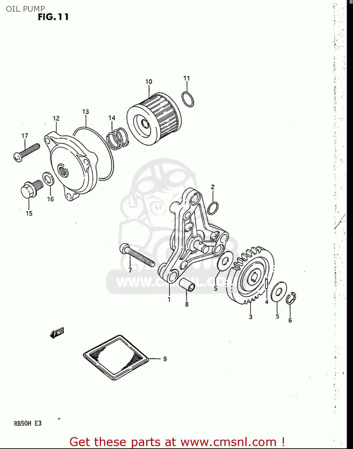 OIL PUMP RB50 1987 (H) USA (E03)