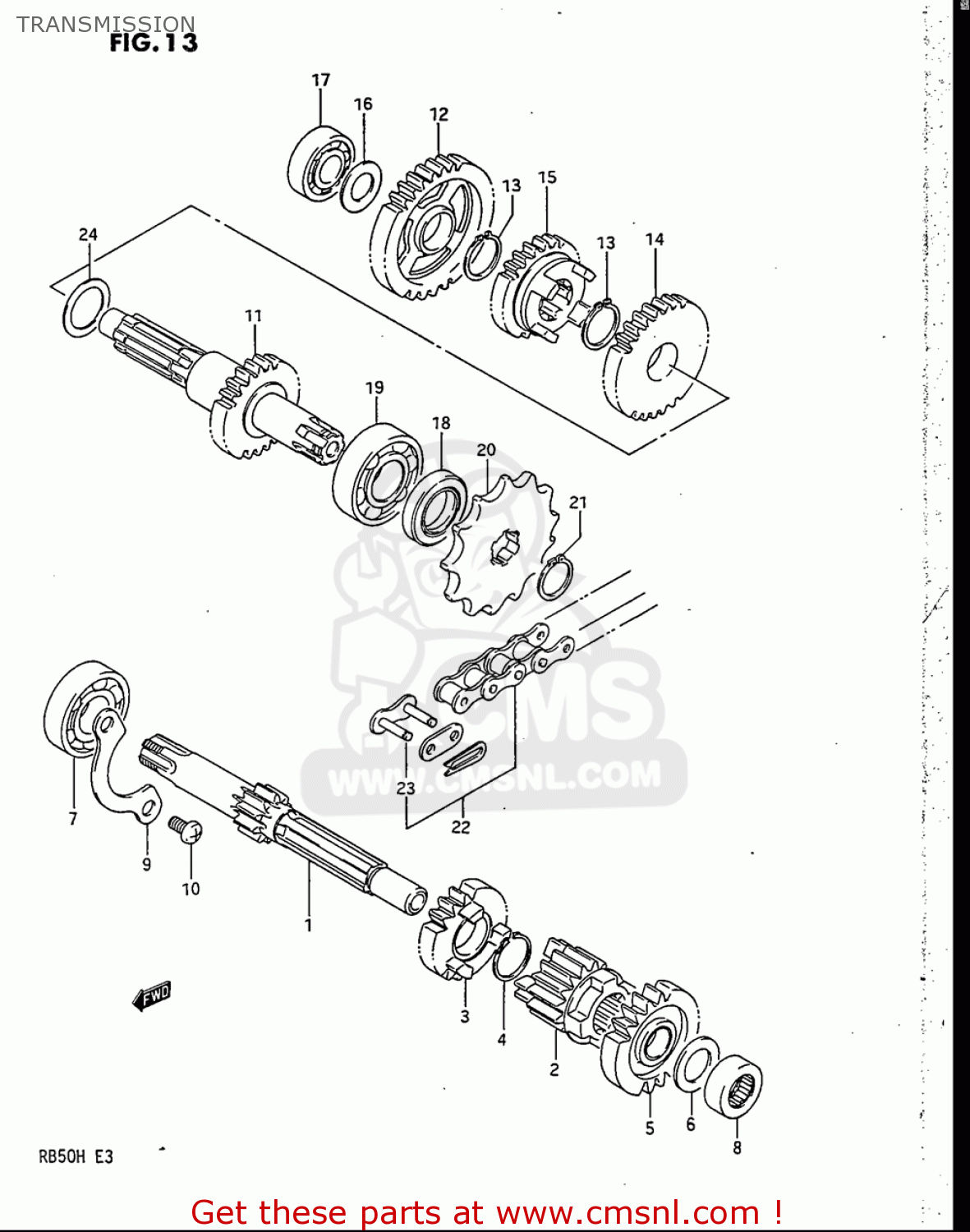 TRANSMISSION RB50 1987 (H) USA (E03)