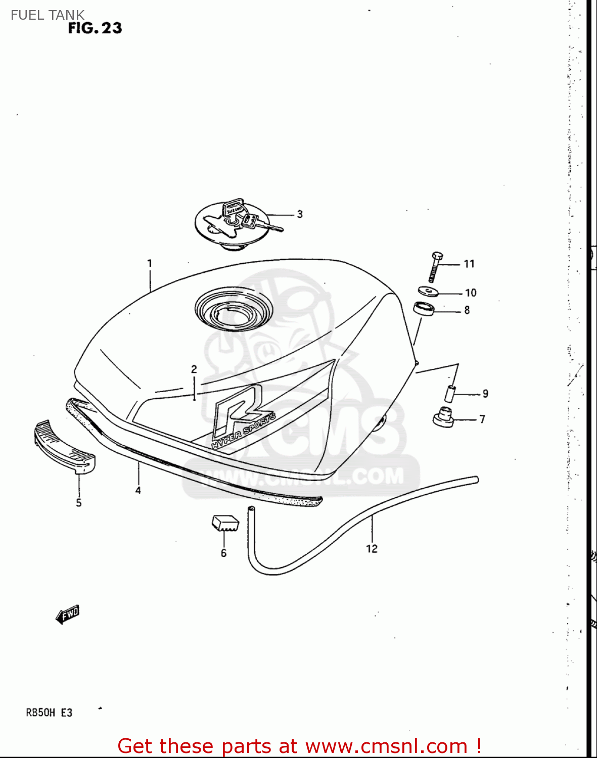 FUEL TANK RB50 1987 (H) USA (E03)