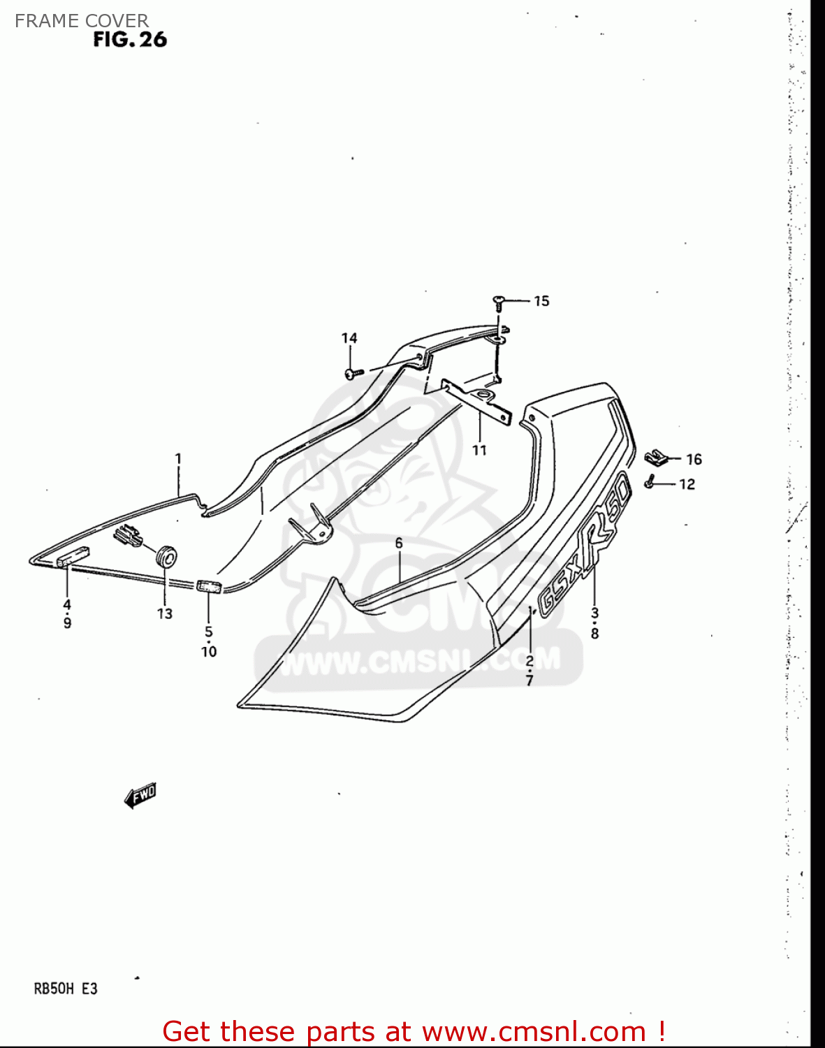 FRAME COVER RB50 1987 (H) USA (E03)