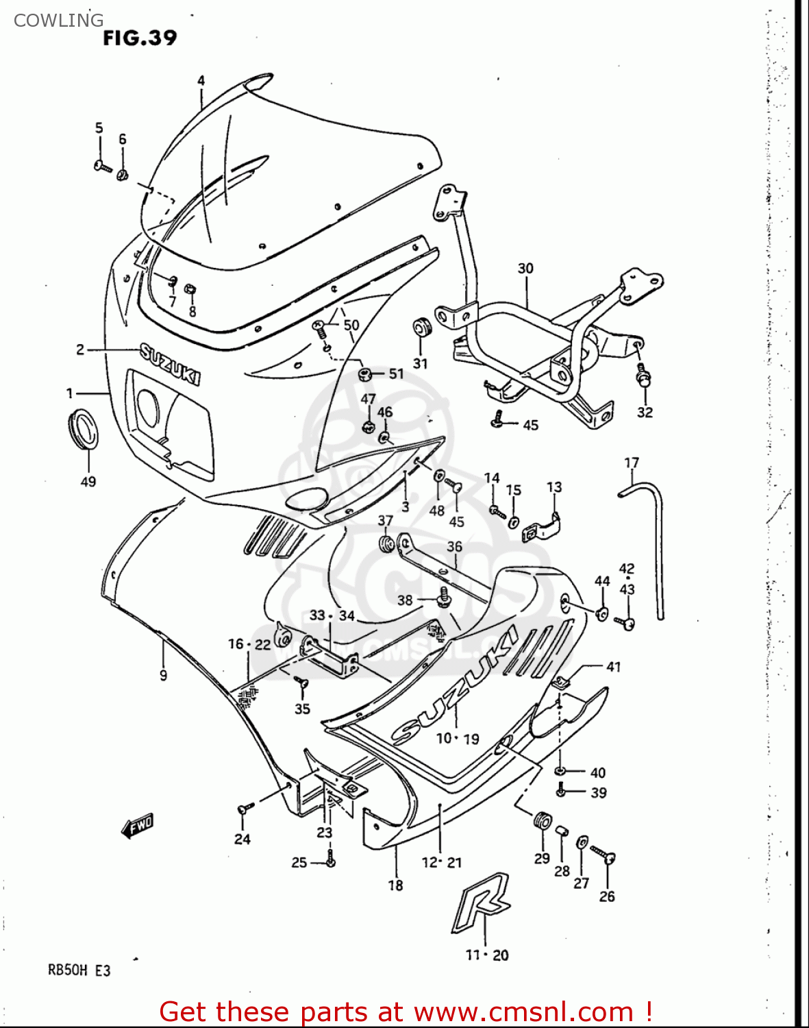 COWLING RB50 1987 (H) USA (E03)